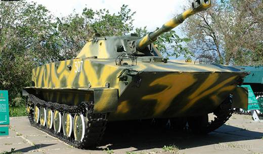 ПТ-76 cоветский лёгкий плавающий танк