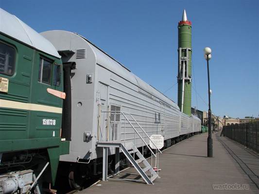 Боевой железнодорожный ракетный комплекс 15П961 Молодец с МБР 15Ж61