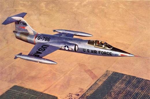 Самолет F-104 Lockheed Starfighter ВВС США