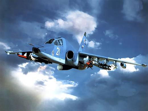 Самолет СУ-25 российский штурмовик