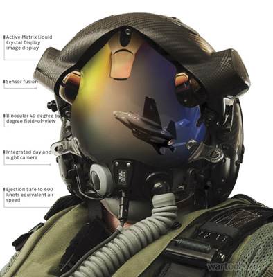 Дисплейный шлем для пилота F-35 Helmet Mounted Display System (HMDS)