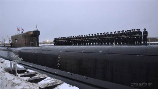Атомная подлодка "Юрий Долгорукий" готовится к очередному испытанию