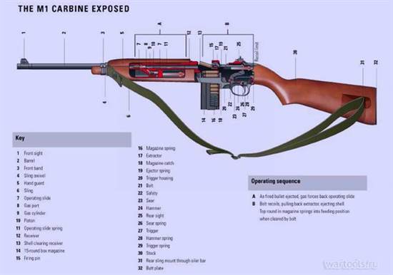 M1 Carabine в разрезе